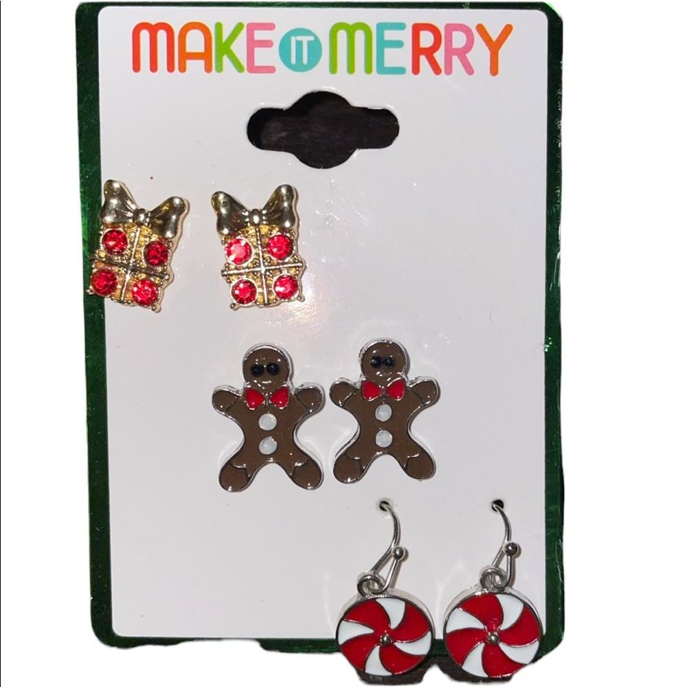 Christmas Earrings 3 Pack NWT